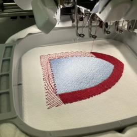 Embroidery machine at embroidery shop