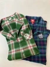 Monogrammed pockets of flannel shirts